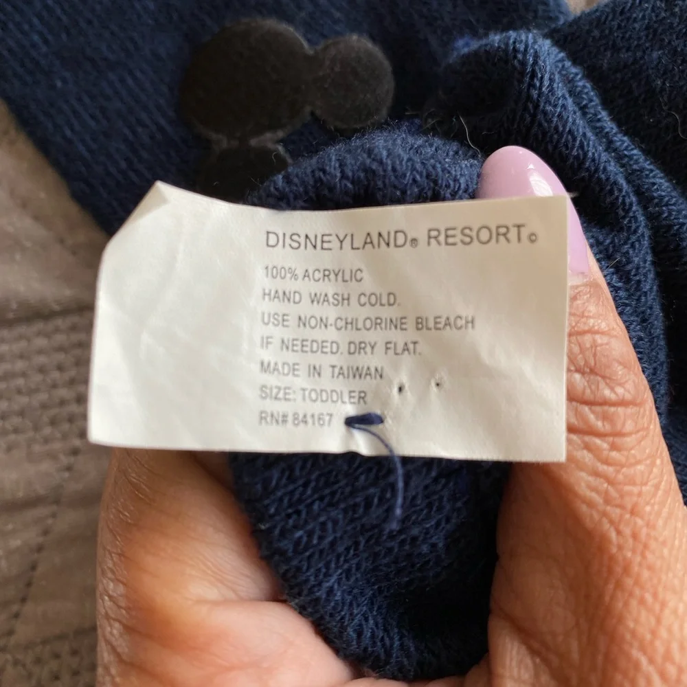 Disney dark blue young toddler Mickey mittens